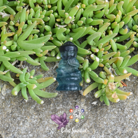 Bouddha en pierre de fluorine verte livraison rapide