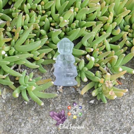Bouddha en pierre de fluorine bleu livraison rapide
