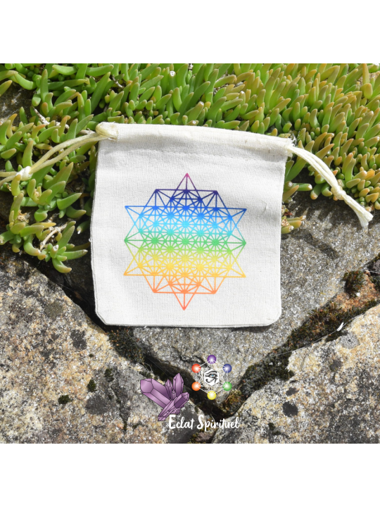 Pochette Tétraèdre 64 Étoiles en Coton
