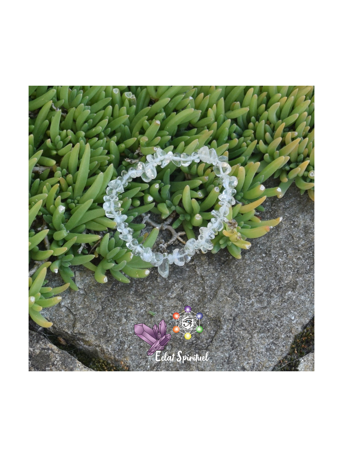 Cristal de Roche en Bracelet Baroque