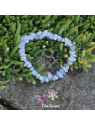 Calcédoine Bleue en Bracelet Baroque