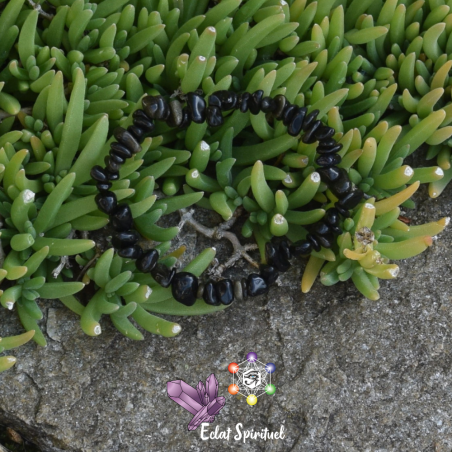 Obsidienne Dorée en Bracelet Baroque