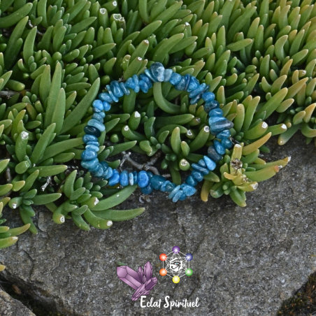 Apatite bleu en bracelet baroque