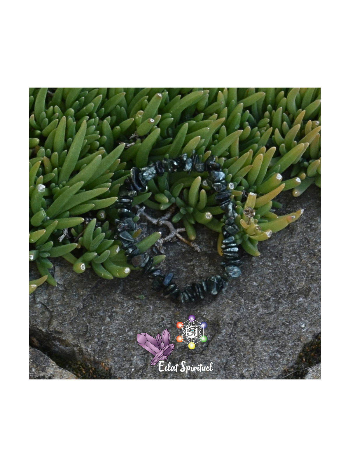 Bracelet Baroque Séraphinite en Pierre Naturelle